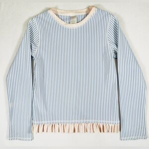 RUFFLE BUTTS Girls' Long Sleeve Seersucker Stripe Polka Dot Rash‎ Guard Swim 10